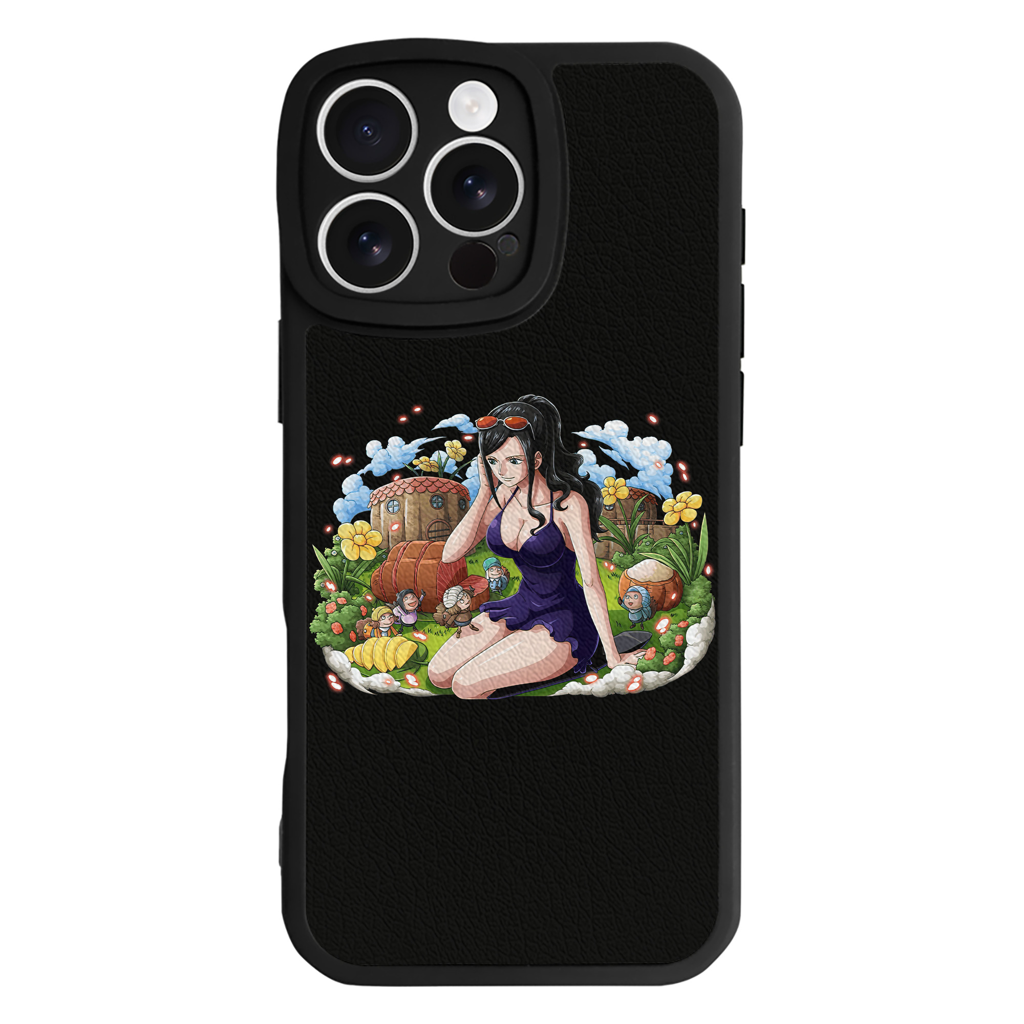 （画像用） ワンピース ニコ・ロビン ONE PIECE Nico Robin 【iPhone 16シリーズ対応】シリコンスマホケース（レザー調） 材質：シリコン